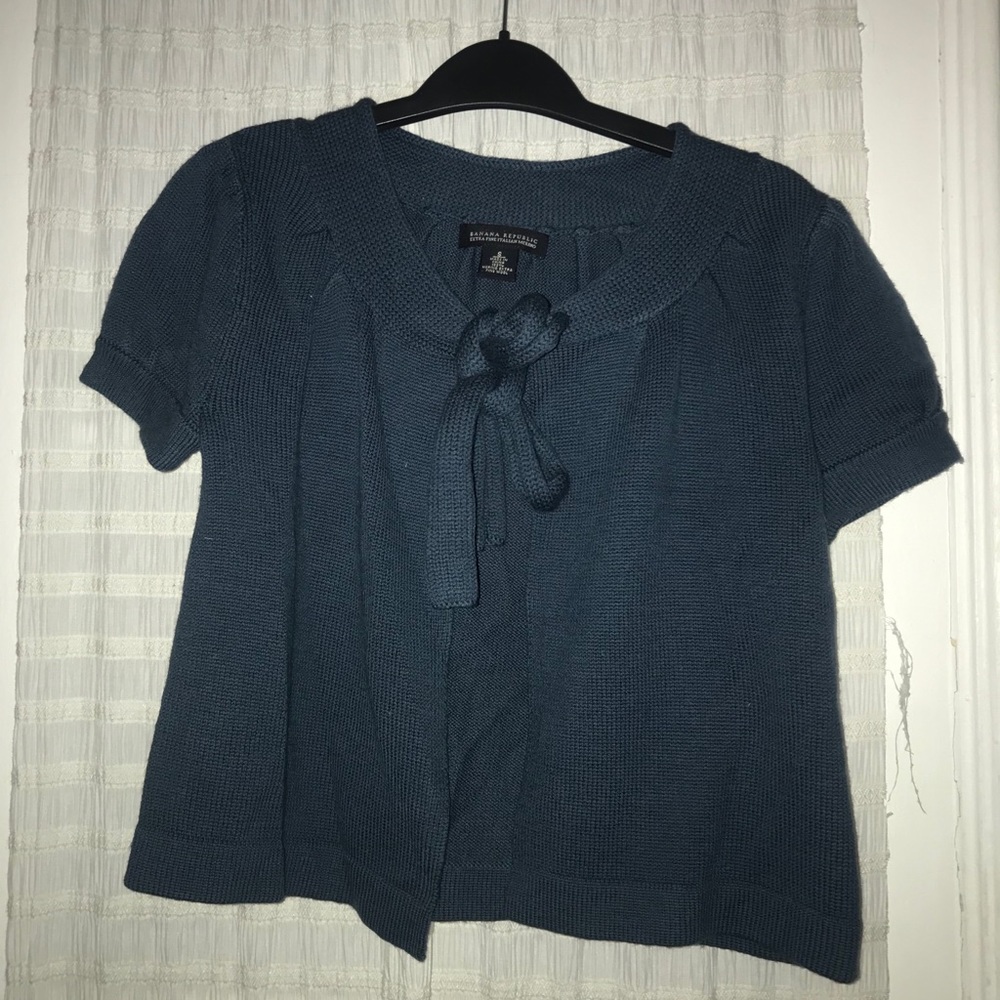 Banana Republic short sleeve fine merino sweater